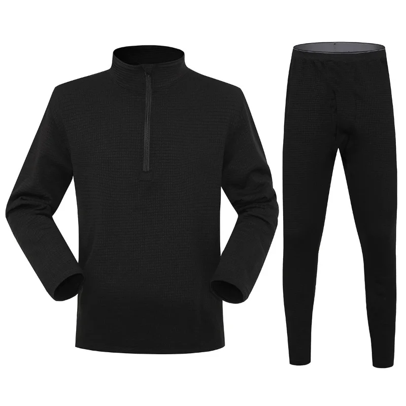 Men Grid Fleece Thermal Underw - Thermal Base Layer 评论和价格