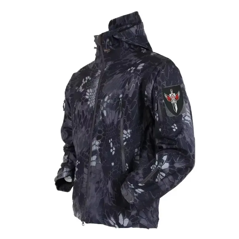 5XL 6XL CP Camouflage Soft She - Windproof Jacket Softshell 评论和价格