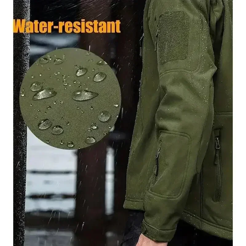 5XL 6XL CP Camouflage Soft She - Windproof Jacket Softshell 评论和价格